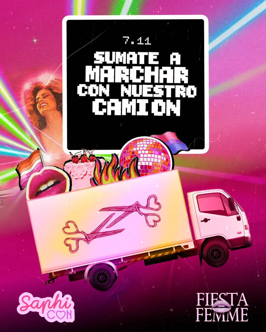Carroza Fiesta Femme / Saphicon Marcha del Orgullo